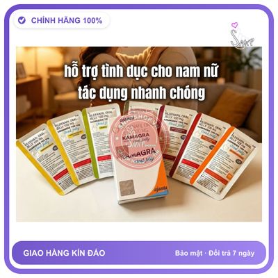 Gel uống hỗ trợ sinh lý KAMAGRA Hộp 7 gói, thạch siro Jelly, giúp hỗ trợ sinh lý cho nam nữ, kích thích cực mạnh, tác dụng nhanh chóng