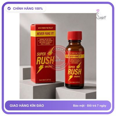 Chai hít tăng khoái cảm Popper SUPER RUSH 40ml Tinh Dầu Hương Popper 40ml USA, Hàng Chính Hãng, Cực Mạnh,Có Thể Gây Choáng Với Ng Mới Sử Dụng