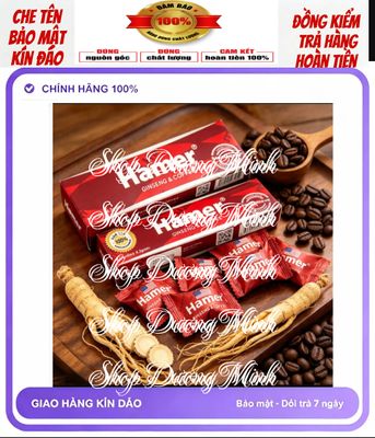 Kẹo Sâm Hamer Mỹ Chính Hãng, Hộp 8 Viên, Tác Dụng Nhanh, Cực Mạnh, Ko Phê Hoàn Tiền 100%