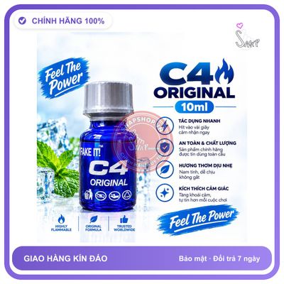 (Che Tên) Popper C4 Original 10ml Phiên Bản Mới Bảo Mật Tuyệt Đối