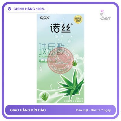 Bao cao su Nox HA Aloe Vera nha đam dưỡng ẩm hộp 10 cái