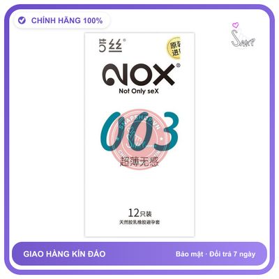 Bao cao su Nox 003 Ultra Thin Insensitive siêu mỏng hộp 6 cái