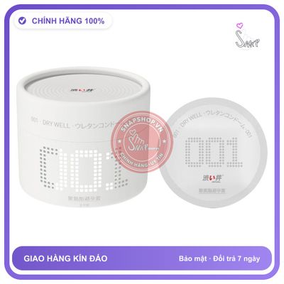 Bao cao su DryWell Super Thin PU 001 siêu mỏng hộp 3 cái