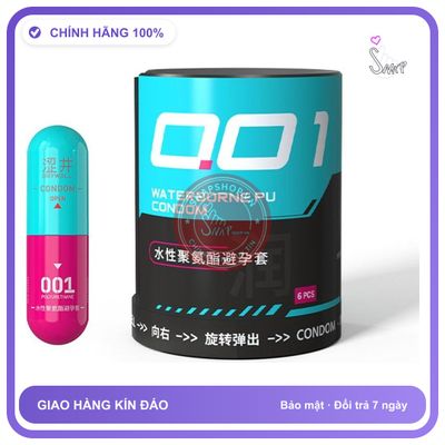 Bao cao su DryWell PU 001 Ultimate Lubrication siêu mỏng siêu gel hộp 6 viên