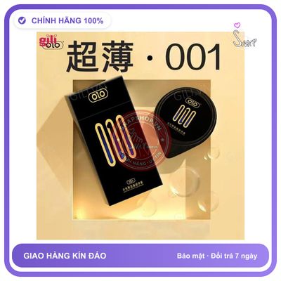 Bao cao su Olo Invisible 0.01mm hộp 3 chiếc siêu mỏng chính hãng