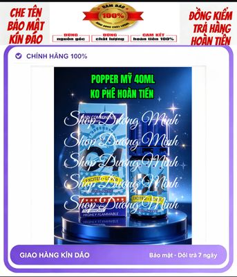 Hỗ trợ tình dục, cho nam giới,chai hít kích thích khoái cảm popper 40ml USA, Hàng Chính Hãng, Cực Mạnh 