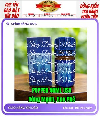 Hỗ trợ tình dục, chai hít kích thích hưng phấn, Popper 40ml USA, Dòng Cao Cấp,Siêu Mạnh 