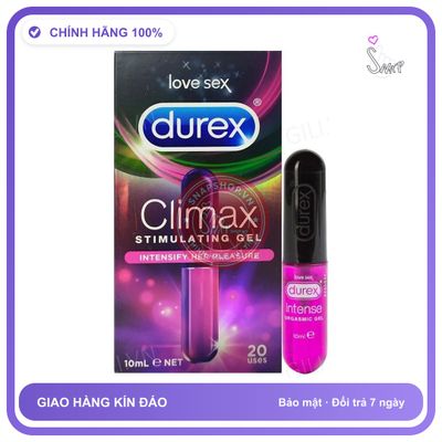 Gel bôi trơn tăng khoái cảm Durex Climax 10ml chính hãng
