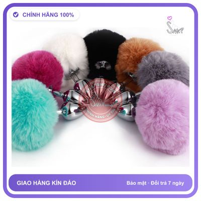 Plug hậu môn đuôi thỏ chuôi inox