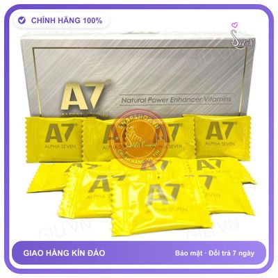 Kẹo sâm tăng cường sinh lý A7 Alpha Seven hộp 10 viên cho nam chính hãng