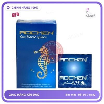 Bao cao su Rocmen Sea Horse Spikes hộp 10 chiếc tăng khoái cảm chính hãng hàng nhập khẩu