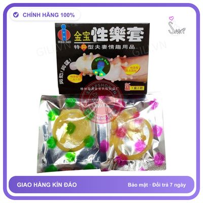 Bao cao su tăng khoái cảm Gold Bi hộp 2 chiếc chính hãng hàng nhập khẩu