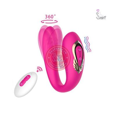 Trứng rung chữ C mát xa điểm G âm đạo rung ngoáy 2 đầu, có điều khiển xa