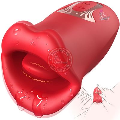Máy liếm âm đạo hút và mút cực mạnh âm vật 2 trong 1 Tongue-Licked