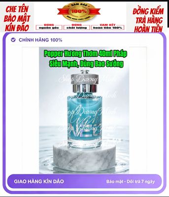 Popper thơm, Dòng Cao Cấp 40ml Pháp, Hít Sướng Lâu, Dùng Cực Thích