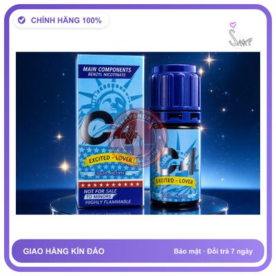 (Che Tên) Popper 40ml USA, Dòng C4 Cao Cấp, Cực Mạnh, Phê Lâu, Che Tên Cao Cấp Bảo Đảm