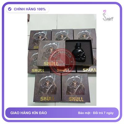 Chai hít tăng khoái cảm Popper SKULL 40ml popper đầu lâu cực mạnh, 40ml cho ng lờn nặng, che tên sản phẩm bảo mật kín đáo