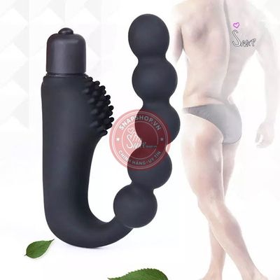 Máy rung massage hậu môn hạt me cong 10 tần số
