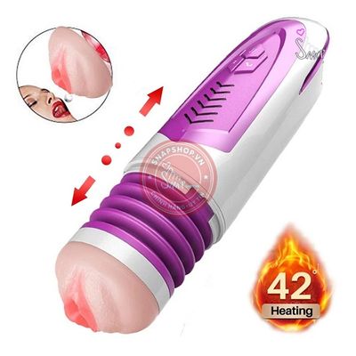 Âm đạo giả rung nhấp chuyển động đẩy tới và lui tỏa nhiệt âm thanh Dibe Ferrady