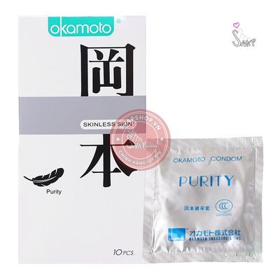 Bao cao su Okamoto Skinless Skin Purity hộp 10 cái