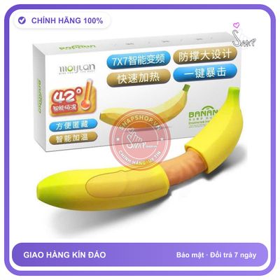 Dương Vật Chuối Moylan Banana Rung Nhiệt chính hãng - 7 chế độ rung, sạc USB, silicone mềm - giao hàng che tên kín đáo