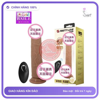 Dương Vật Đóng Prettylove Tommy rung nhấp chuyển động đẩy tới và lui chính hãng - rung nhấp chuyển động đẩy tới và lui tự động, chất liệu an toàn cho da, dễ vệ sinh - giao hàng che tên kín đ