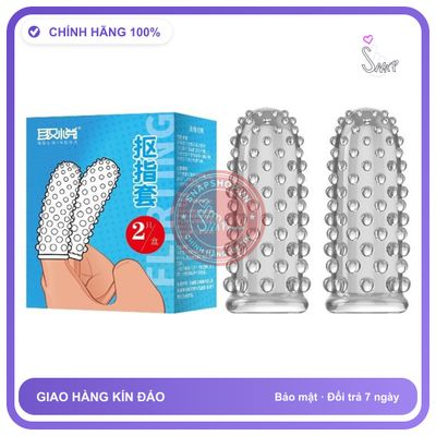 Bao Đôn Ngón Tay Kiểu Đôi chính hãng - ôm sát cảm giác thật, chất liệu latex an toàn, hàng nhập khẩu - giao hàng che tên kín đáo