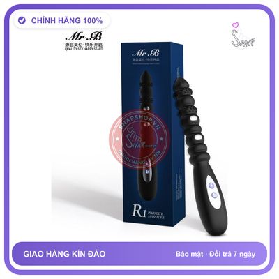 Cây Rung Đen Mr.b R1 Nhiều Chế Độ chính hãng - chất liệu an toàn cho da, dễ vệ sinh, êm ái khi dùng - giao hàng che tên kín đáo