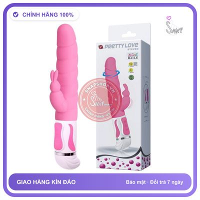 Dương Vật Prettylove Steven chính hãng - 4 chế độ rung, chất liệu an toàn cho da, dễ vệ sinh - giao hàng che tên kín đáo