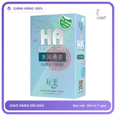 Bao Cao Su Gia Đình Ha Xanh Hộp 100 Cái chính hãng - siêu mỏng, nhiều gel bôi trơn, hỗ trợ kéo dài - giao hàng che tên kín đáo