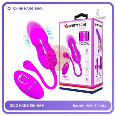 Trứng Rung Prettylove Callie Thụt điều khiển Từ Xa chính hãng - 12 chế độ rung, sạc USB, silicone y tế - giao hàng che tên kín đáo