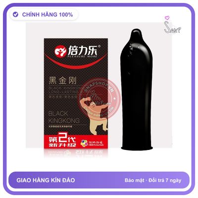 Bao Cao Su Nhân Màu Đen Hộp 10 Cái chính hãng - ôm sát cảm giác thật, chất liệu latex an toàn, hàng nhập khẩu - giao hàng che tên kín đáo