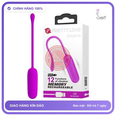 Trứng Rung Prettylove Joyce chính hãng - 10 chế độ rung, sạc USB, silicone mềm mại - giao hàng che tên kín đáo