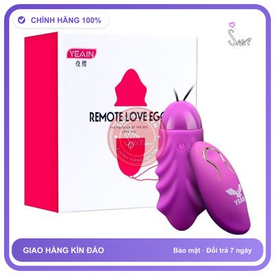 Trứng Rung Yeain Điều Khiển Từ Xa chính hãng - 10 chế độ rung, sạc usb, rung êm không tiếng động - giao hàng che tên kín đáo