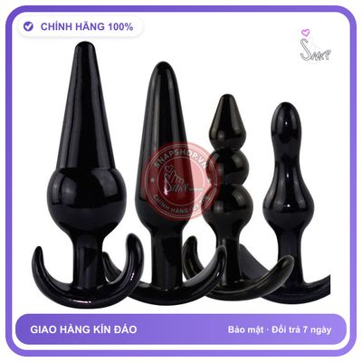 Bộ 4 Món Hậu Môn chính hãng - silicone mềm mại, chất liệu an toàn cho da, dễ vệ sinh - giao hàng che tên kín đáo