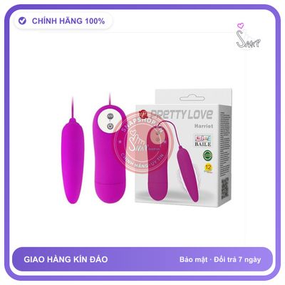 Trứng Rung Prettylove Harriet 1 Trứng chính hãng - silicone mềm mại, chất liệu an toàn cho da, dễ vệ sinh - giao hàng che tên kín đáo