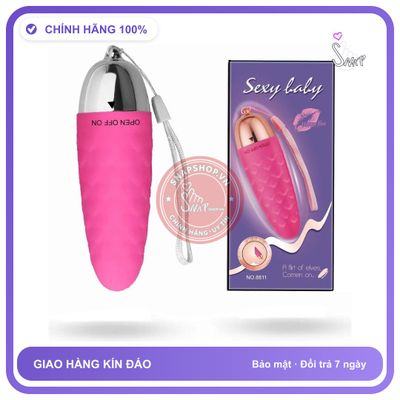 Trứng Rung Hồng Sexy Baby chính hãng - điều khiển từ xa, rung êm không tiếng động, silicone cao cấp - giao hàng che tên kín đáo
