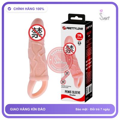 Bao Đôn Japan Prettylove không Rung chính hãng - hỗ trợ kéo dài, ôm sát cảm giác thật, chất liệu latex an toàn - giao hàng che tên kín đáo