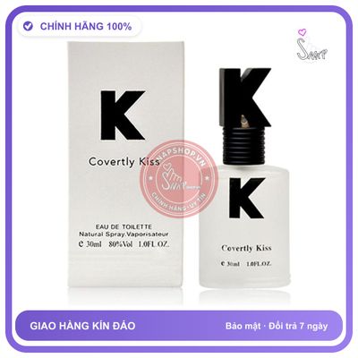 Nước Hoa Kd Covertly Kiss không Trắng 30ml chính hãng - chất liệu an toàn cho da, dễ vệ sinh, êm ái khi dùng - giao hàng che tên kín đáo
