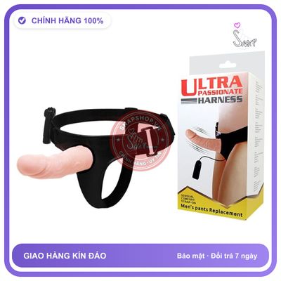 Dương vật giả có dây đeo Baile Ultra Passionate Harness rỗng chính hãng - điều khiển từ xa, chất liệu an toàn cho da, dễ vệ sinh - giao hàng che tên kín đáo