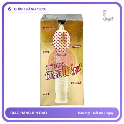 Bao Cao Su Gold 8 Hộp 8 Cái chính hãng - có gai nổi, ôm sát cảm giác thật, chất liệu latex an toàn - giao hàng che tên kín đáo