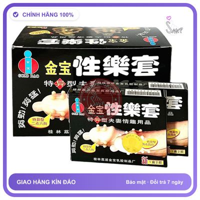 Bao Cao Su Gold Bi Hộp 20 Cái (Loại 1) chính hãng - có gai nổi, ôm sát cảm giác thật, chất liệu latex an toàn - giao hàng che tên kín đáo