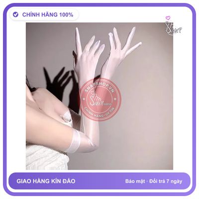 Găng Tay Lụa Bóng Siêu Mịn Quyến Rũ Bao T519 Trắng Bóng chính hãng - chất lụa mát mềm, chất vải mềm mát, đường may tỉ mỉ - giao hàng che tên kín đáo