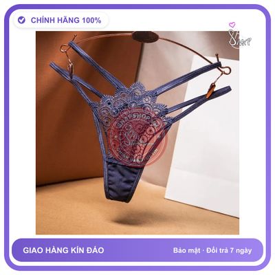 Quần Lọt Khe Cạp Cao Phối Họa Tiết Sexy T348 Xám Xanh chính hãng - phối ren, co giãn thoải mái, freesize - giao hàng che tên kín đáo