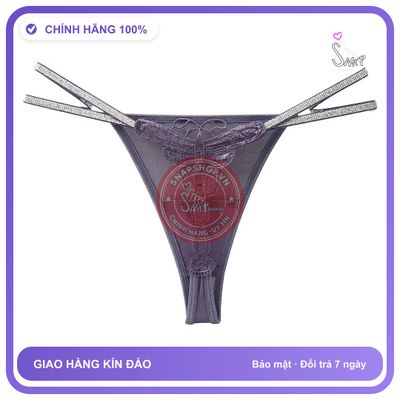 Quần Lót Lọt Khe Sexy Họa Tiết Bướm Gợi T359 Tím chính hãng - co giãn thoải mái, set đầy đủ phụ kiện, chất vải mềm mát - giao hàng che tên kín đáo