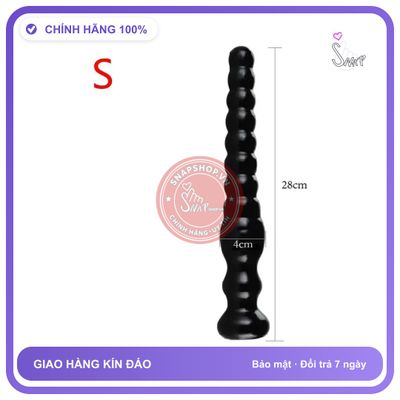 Plug Dạng Chuỗi Hạt Silicon Nguyên Khối 28cm chính hãng - sạc USB, silicone mềm mại, chất liệu an toàn cho da - giao hàng che tên kín đáo