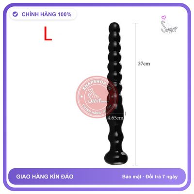 Plug Dạng Chuỗi Hạt Silicon Nguyên Khối 37cm chính hãng - sạc USB, silicone mềm mại, chất liệu an toàn cho da - giao hàng che tên kín đáo