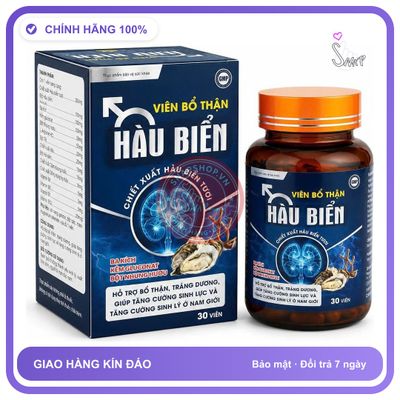 Viên Bổ Thận Hàu Biển Giúp Bổ Thận, Tráng chính hãng - chất liệu an toàn cho da, dễ vệ sinh, êm ái khi dùng - giao hàng che tên kín đáo