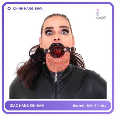 Ball Gag Khóa Hàm Hình Môi chính hãng - sạc USB, rung êm không tiếng động, silicone cao cấp - giao hàng che tên kín đáo