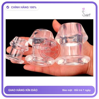 Phích Nông Hậu Môn Silicon Trong Suốt Nhiều Kích Thước 6.1cm chính hãng - sạc USB, silicone mềm mại, chất liệu an toàn cho da - giao hàng che tên kín đáo